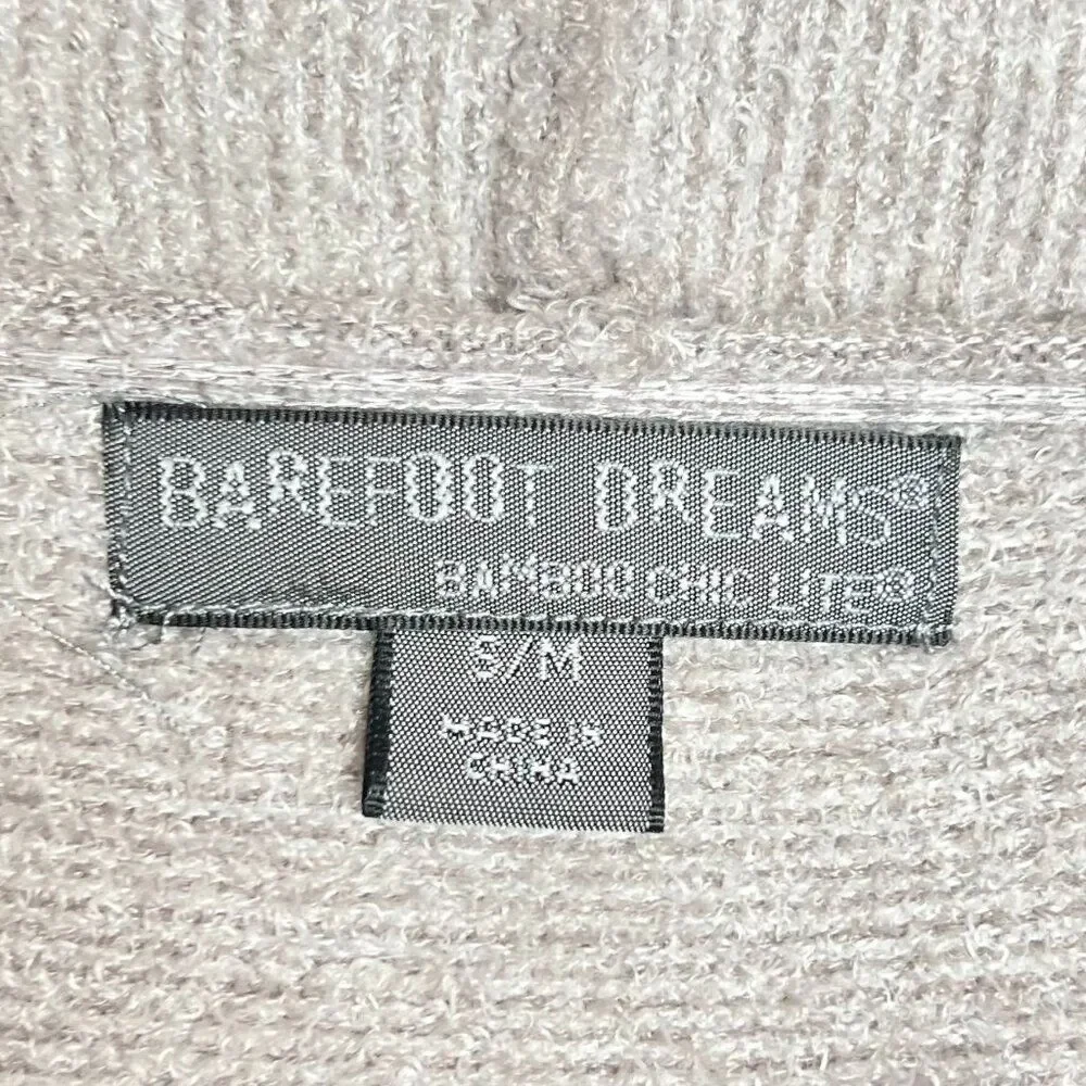 Barefoot Dreams Bamboo Chic Lite Gray Open Front Duster Cardigan Cozy S M